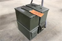 4 - Empty Steel Ammo Boxes