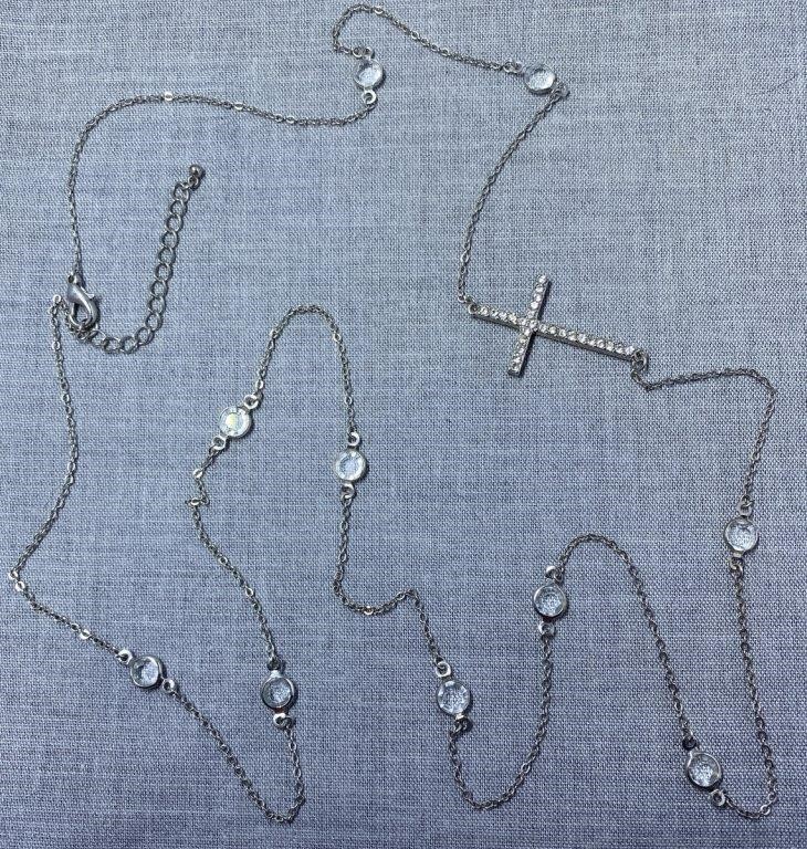 Modernist Cross Layering Necklace