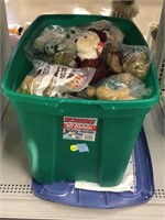 Ty plush. Assorted holidays. Storage tote full.