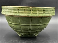 McCoy Green Windowpane Stoneware Mixing Bowl
