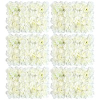 Omldggr White Rose & Dahlia Artificial Flower Wall