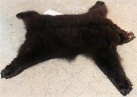 BLACK BEAR RUG FROM ALASKA, COMPLETE W/