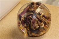 Signed Art Glass Paperweight