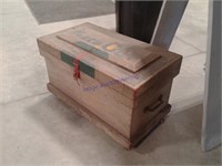 Wooden box w/ wheels