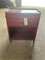 Metal tool chest with three drawers