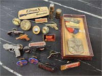 Lot Gun Ammo Shooting Pins and Medals 
Illowa