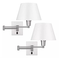 Set of 2 Swing Arm Wall Sconces, Lamp