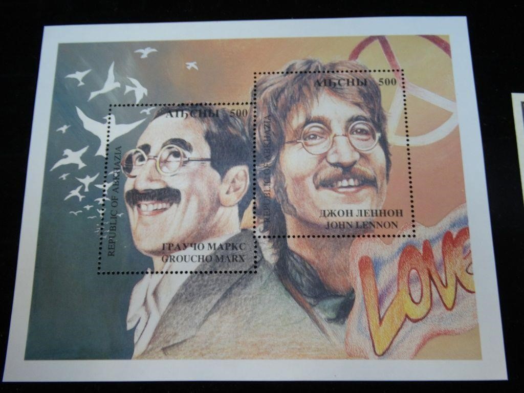 John Lennon & Groucho Marx Postage Stamps