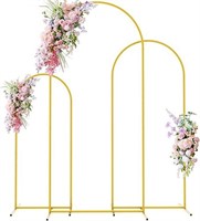 Wedding Gold Arch Backdrop Stand 6FT,5FT,4FT Set o