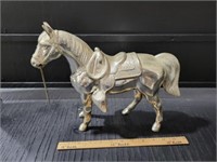 DECORATIVE METAL CAST HORSE, 11" T X 13" L