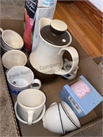 Coffee mugs, large beer mug and more