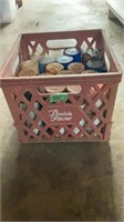 Prairie Farms Milk Crate with Spray Paint