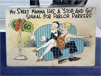 20 century comedic, funny postcard Posted