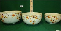 3 Jewel Tea nesting bowls