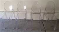 J - SET OF 4 ACRYLIC CHAIRS (G1 2)