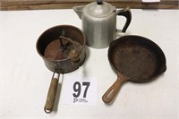 Cast Iron Skillet & Sifter