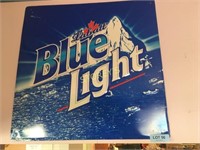 Blue Light Tin Sign - 22 x 24