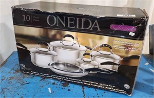 J3 10pc Oneida cookware set 8" sauce pan to 5qt st