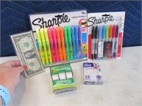 Lot (4) New SHARPIE Pens ~ Tape ~ Chalk
