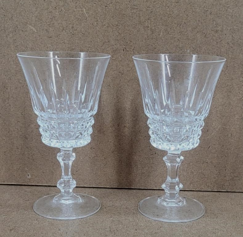 2pc Crystal Wine Glasses