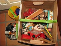 Misc box full of vintage toys