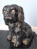 Black Ceramic Dog Bank