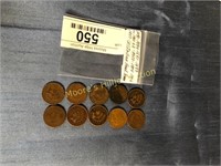 Indian Head Pennies (10)