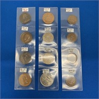 Sheet 1899-1941 (12pcs) British Coins