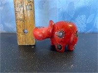 Red Soapstone Hippo