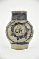 Westerwald Salt Glazed Stoneware "GR" Jug