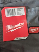 Milwaukee heavy duty flex work pants, gray, 34x32