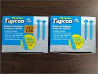 (2) 100-pc 1/4" x 4" Tapcon Concrete Anchors