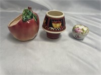 3 DECORATIVE PORCELAIN JARS