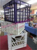 3 modern storage crates (milk crate size)