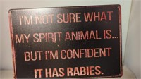 NEW Rustic METAL SIGN, SO TRUE LOL . Large approx