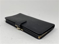COACH Black Leather Wallet; 7.5" x 4".  Mild Wear.