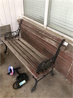 Cast Iron Base Porch Bench (48"W)