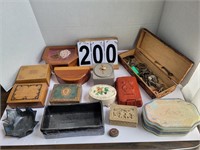 Group of Trinket Boxes ~ One is Full of Keys