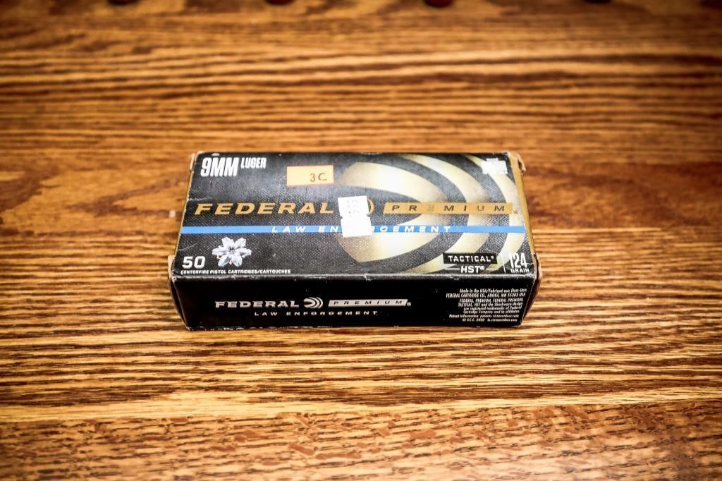 Federal 9MM Luger Ammunition / 1 Box