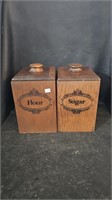 Wood Flour & Sugar Canisters