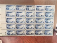 USA sheet of 25 mint stamps 3cents1956 Scott1085