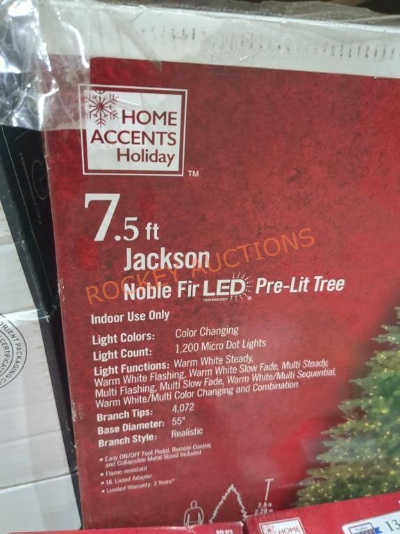 Noble Fir LED Pre-Lit Tree 7.5ft Jackson