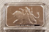 One Ounce Silver Bar: Una & the Lion