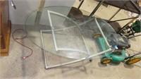 glass topped coffee table