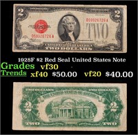 1928F $2 Red Seal United States Note Grades vf++