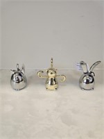 New - Ring holder figurines x 3