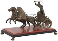 Grand Tour Roman Charioteer Bronze Sculpture