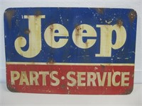 23.5"x 15.5" Vtg Metal Jeep Sign