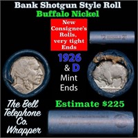 Buffalo Nickel Shotgun Roll in Old Bank Style 'Bel