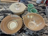 Fireking Mugs, Covered Dish, Mixing Bowl